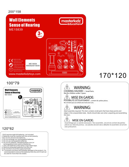 MASTERKIDZ Tablica Edukacyjna Zmysł Słuchu