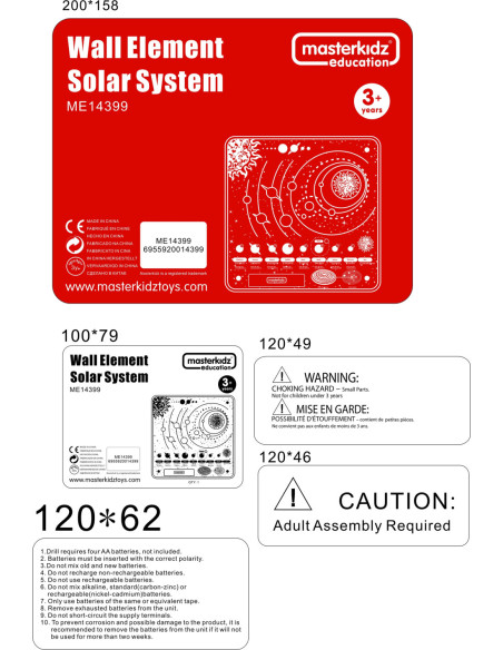 MASTERKIDZ Tablica Edukacyjna Układ Słoneczny