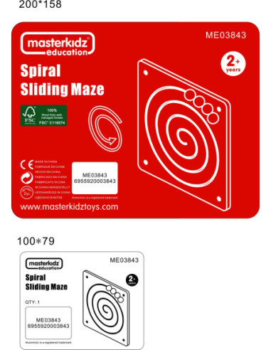 MASTERKIDZ Tablica Przesuwna Spiralny Labirynt