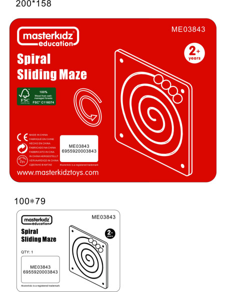 MASTERKIDZ Tablica Przesuwna Spiralny Labirynt