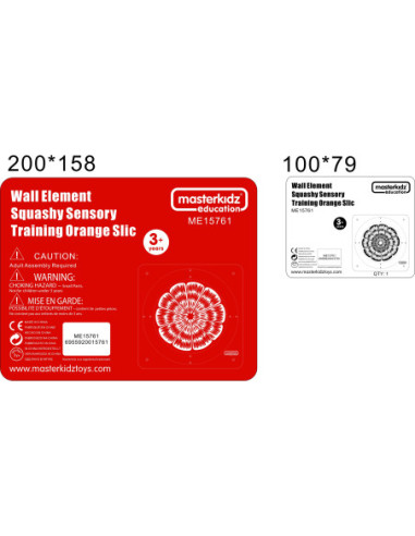 MASTERKIDZ Tablica Edukacyjna Sensoryczna Pomarańcza