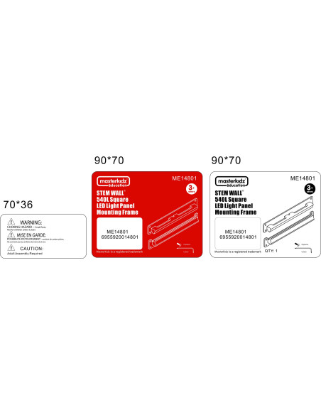 MASTERKIDZ Kwadratowa Ramka do Montażu Panelu LED