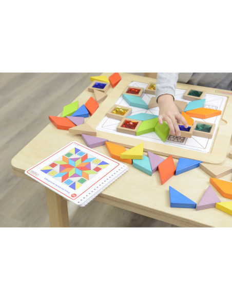 MASTERKIDZ Układanka Mozaika Nauka Kolorów i Kształtów Tangram