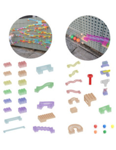 MASTERKIDZ Ball Track Construction Set STEM Board 209 pieces