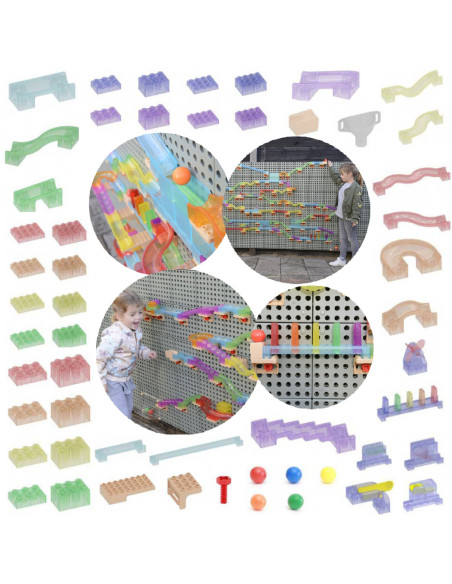 MASTERKIDZ Zestaw Konstrukcyjny Tor dla Piłek Tablica STEM 440elementów