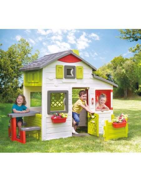 SMOBY Domek Ogrodowy Neo Friends z Ogródkiem i stolikiem