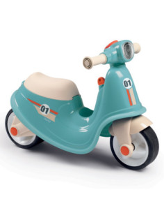 Smoby Blue Ride-on Scooter Retro Silent Wheels Scooter