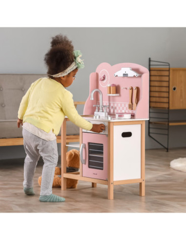 VIGA PolarB Kuchnia z Akcesoriami Silver - Pink