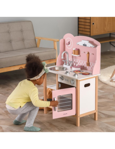 VIGA PolarB Kuchnia z Akcesoriami Silver - Pink