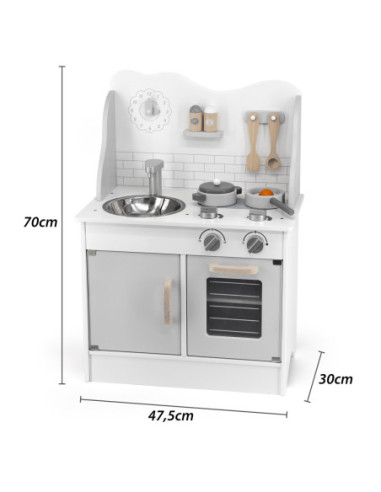 VIGA PolarB Kuchnia z Akcesoriami Silver - Pink