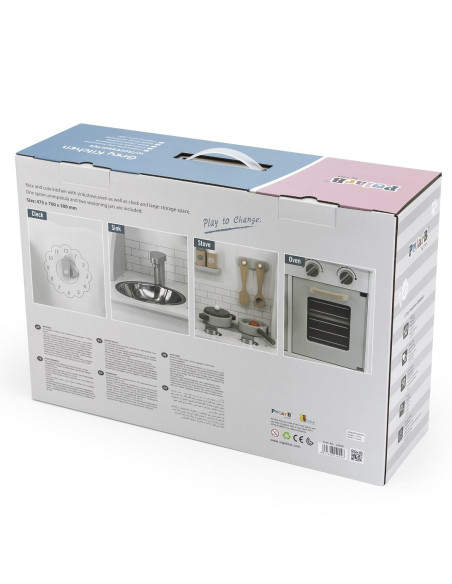 VIGA PolarB Kuchnia z Akcesoriami Silver - Pink