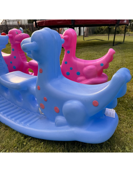 WOOPIE Bujak Wieloosobowy Dino Huśtawka Równoważna Niebieska