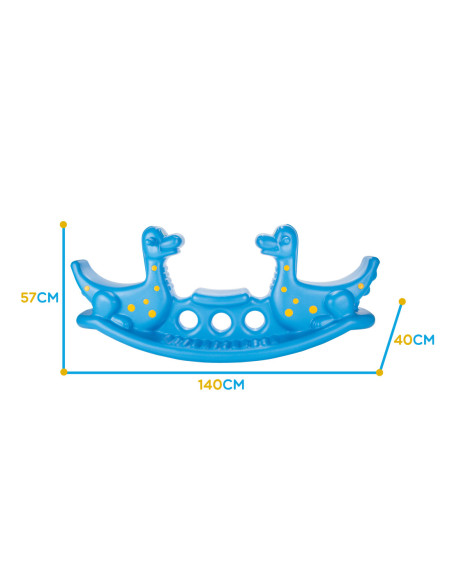 WOOPIE Bujak Wieloosobowy Dino Huśtawka Równoważna Niebieska