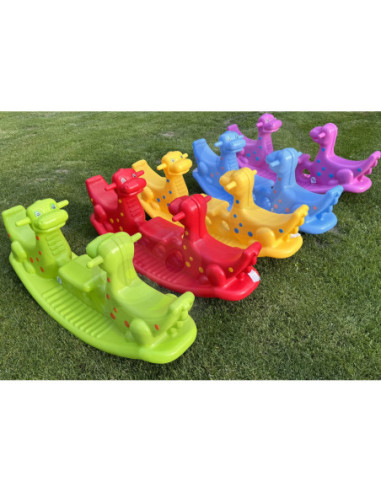 WOOPIE Bujak Wieloosobowy Dino Huśtawka Równoważna Zielona