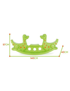 WOOPIE Bujak Wieloosobowy Dino Huśtawka Równoważna Jasno Zielony 2