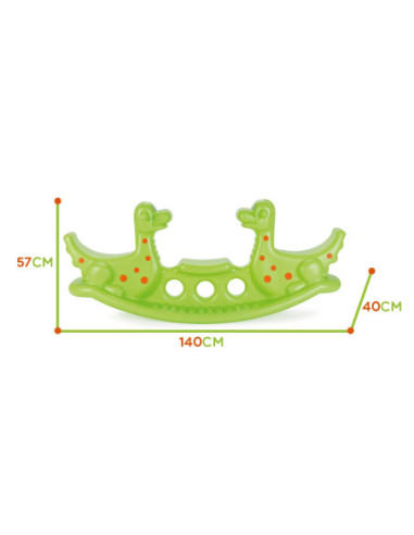 WOOPIE Bujak Wieloosobowy Dino Huśtawka Równoważna Jasno Zielony