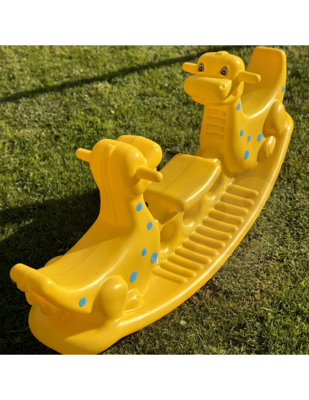 WOOPIE Bujak Wieloosobowy Dino Huśtawka Równoważna Żółta