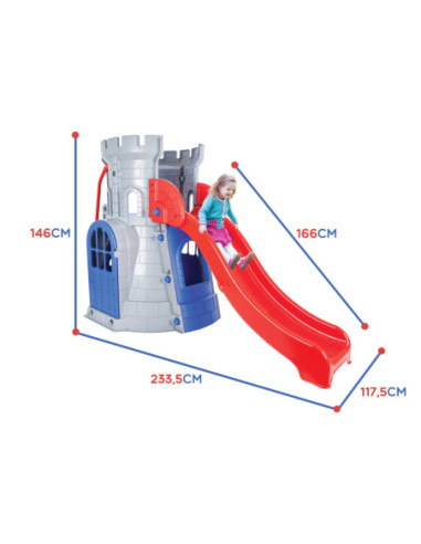 WOOPIE Wieża ze Zjeżdżalnią Zamek Domek Plac Zabaw dla Dzieci