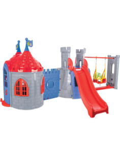 WOOPIE Playground 3 in 1 Castle Slide Swing House