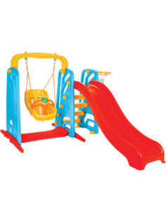 WOOPIE Playground 3 in 1 Slide 155 cm Swing Basketball