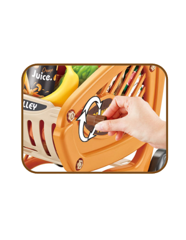 WOOPIE Wózek Sklepowy dla Dzieci Ruchome Elementy + 42 Akc.