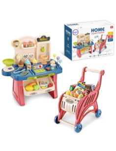 WOOPIE Shop Supermarket Shopping Cart Ice Cream Sweets + 40 Accs.