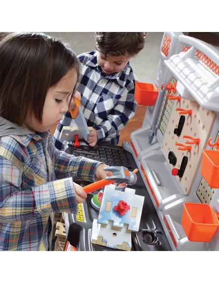 Duży Warsztat dla Dzieci Kącik majsterkowicza Światlo + 45 Akcesoria STEP2