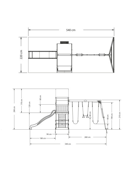 Drewniany plac zabaw Step 2 Belmont 6w1 zjeżdżalnia piaskownica Backyard Discovery