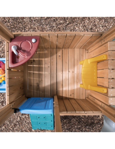 Step2 Adventure  drewniany plac zabaw Domek Zjeżdżalnia