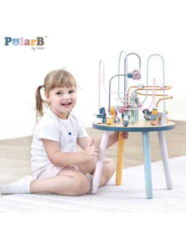 Drewniany Stolik Edukacyjny Manipulacyjny Przeplatanka Viga Toys