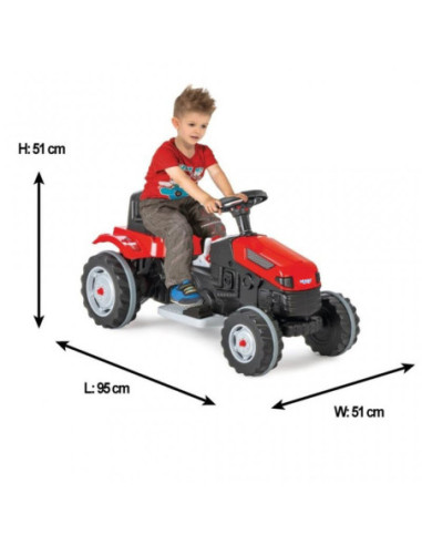 WOOPIE Duży traktor na akumulator czerwony