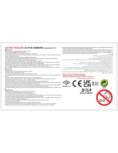 WOOPIE Przyczepka ACTIVE TARILER Zielona 35 kg