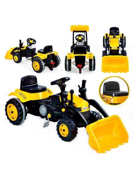 WOOPIE Ogromny Traktor Na Pedały Spychacz Żółty