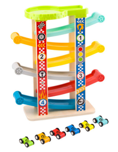 TOOKY TOY Kolorowa  Zjeżdżalnia Tor Dla Samochodów