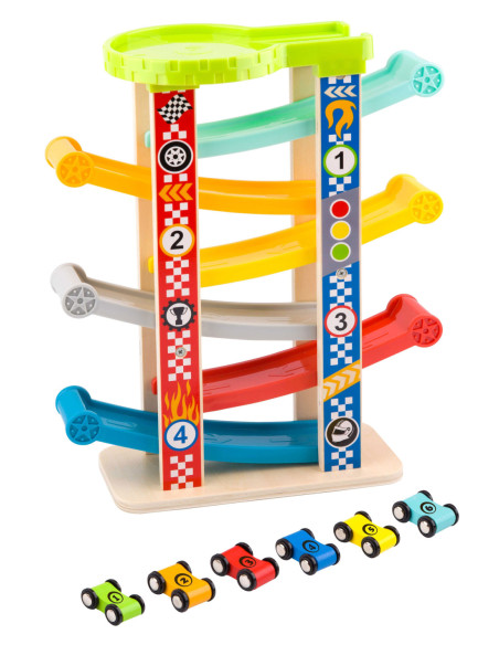 TOOKY TOY Kolorowa  Zjeżdżalnia Tor Dla Samochodów