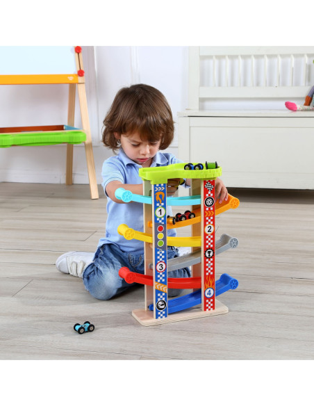 TOOKY TOY Kolorowa  Zjeżdżalnia Tor Dla Samochodów