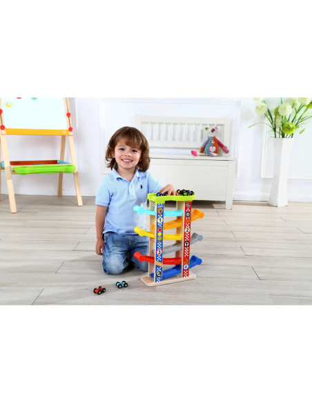 TOOKY TOY Kolorowa  Zjeżdżalnia Tor Dla Samochodów