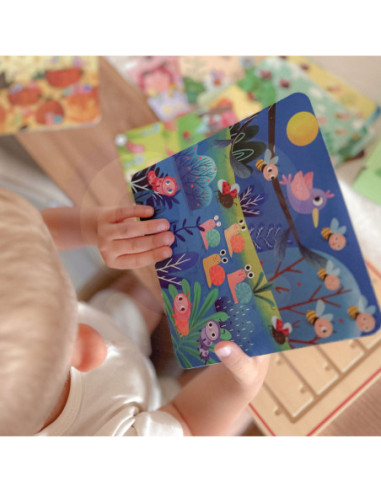 TOOKY TOY Drewniana Gra Nauka Liczenia Zwierzątka