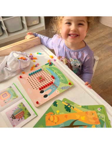 TOOKY TOY Układanka z Pinezkami Kołki Wpinaczka