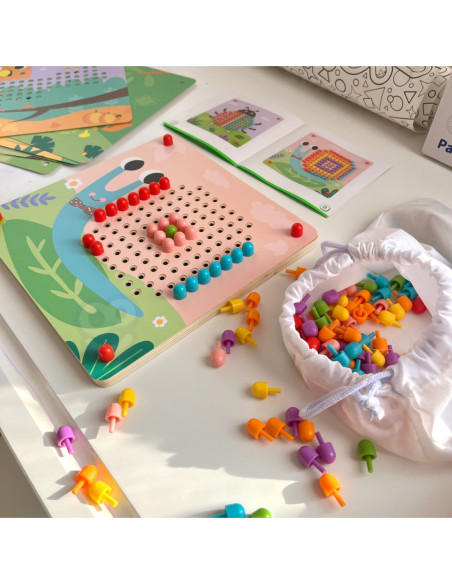 TOOKY TOY Układanka z Pinezkami Kołki Wpinaczka