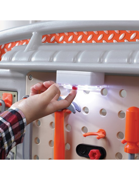 Duży Warsztat dla Dzieci Kącik majsterkowicza Światlo + 45 Akcesoria STEP2