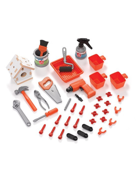 Duży Warsztat dla Dzieci Kącik majsterkowicza Światlo + 45 Akcesoria STEP2