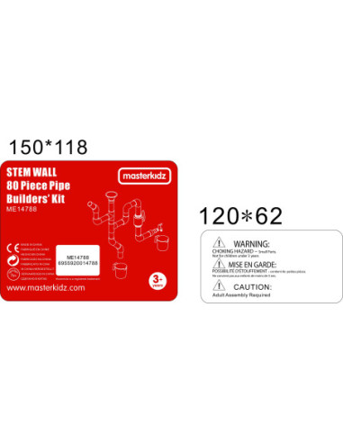 MASTERKIDZ System Rur Do Tablicy STEM 80 elementów