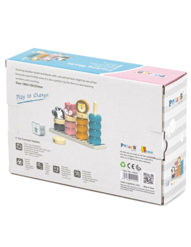 Drewniana Układanka Edukacyjna ze Zwierzątkami VIGA PolarB