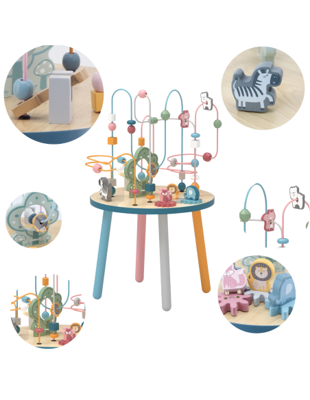 Drewniany Stolik Edukacyjny Manipulacyjny Przeplatanka Viga Toys