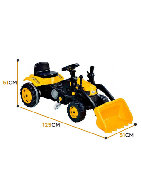 WOOPIE Ogromny Traktor Na Pedały Spychacz Żółty
