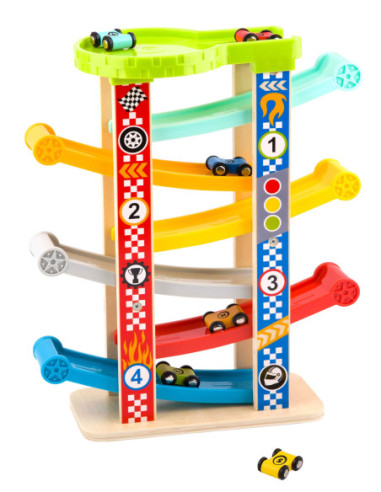 TOOKY TOY Kolorowa  Zjeżdżalnia Tor Dla Samochodów