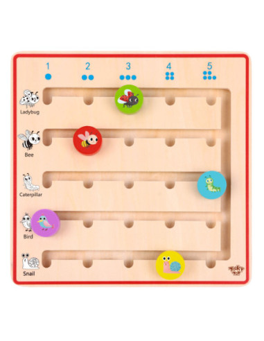 TOOKY TOY Drewniana Gra Nauka Liczenia Zwierzątka