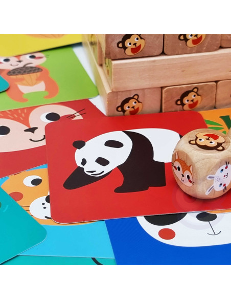 TOOKY TOY Jenga Zwierzęta Gra Zręcznościowa