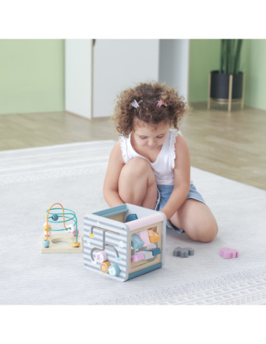 Viga Toys Drewniane Centrum Gier 5w1